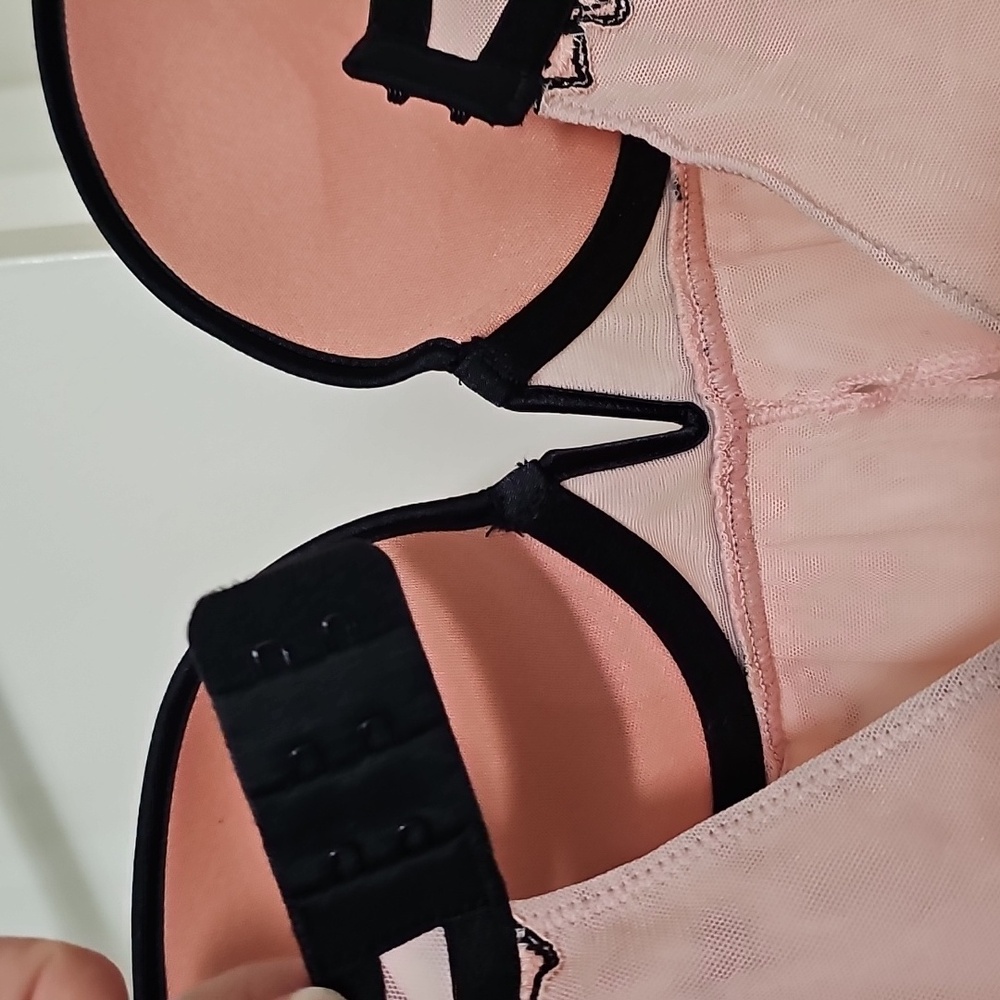 NWT Auden Push-Up Babydoll with Thong Set Ice Rose Size XS - Picture 14 of 15